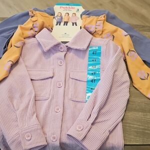 Pekkle Lavender Corduroy Jacket for Girls - 4T
